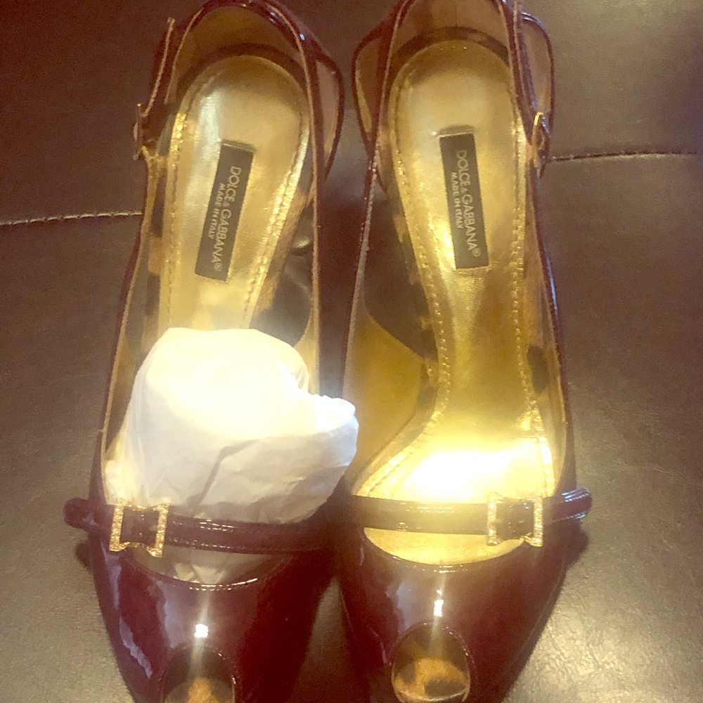 Dolce and gabbana peep toe stilettos